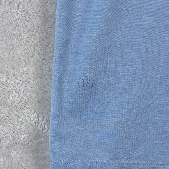 Lululemon Evolution Polo Shirt Men M Blue Preppy Performance Stretch Golf Tennis - Picture 5 of 7